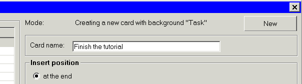 Creating a card