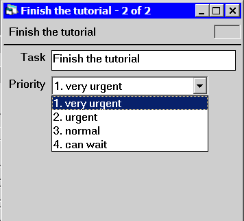 Entering values