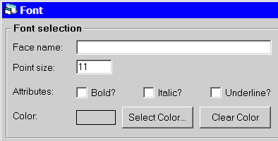 Change stack font point size