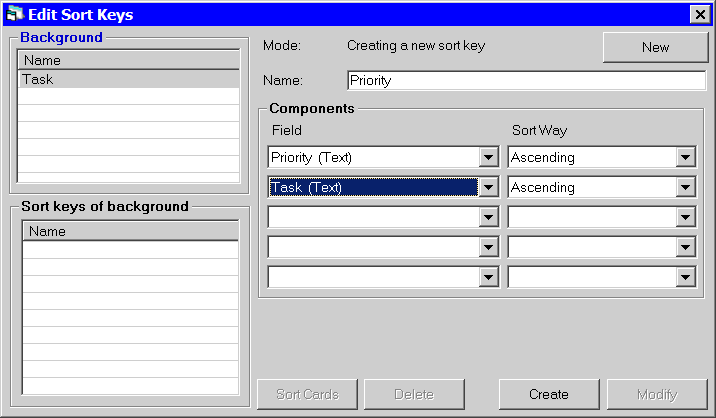 Defining a sort key